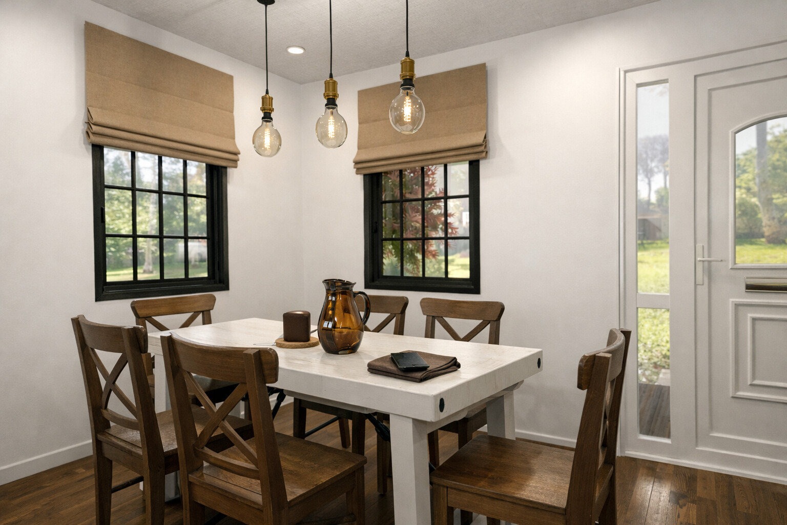 Visualization gallery - Charming Small Cottage House Plan — 2 Bedrooms, 57 m² (614 sq ft), Open Kitchen (No Garage)