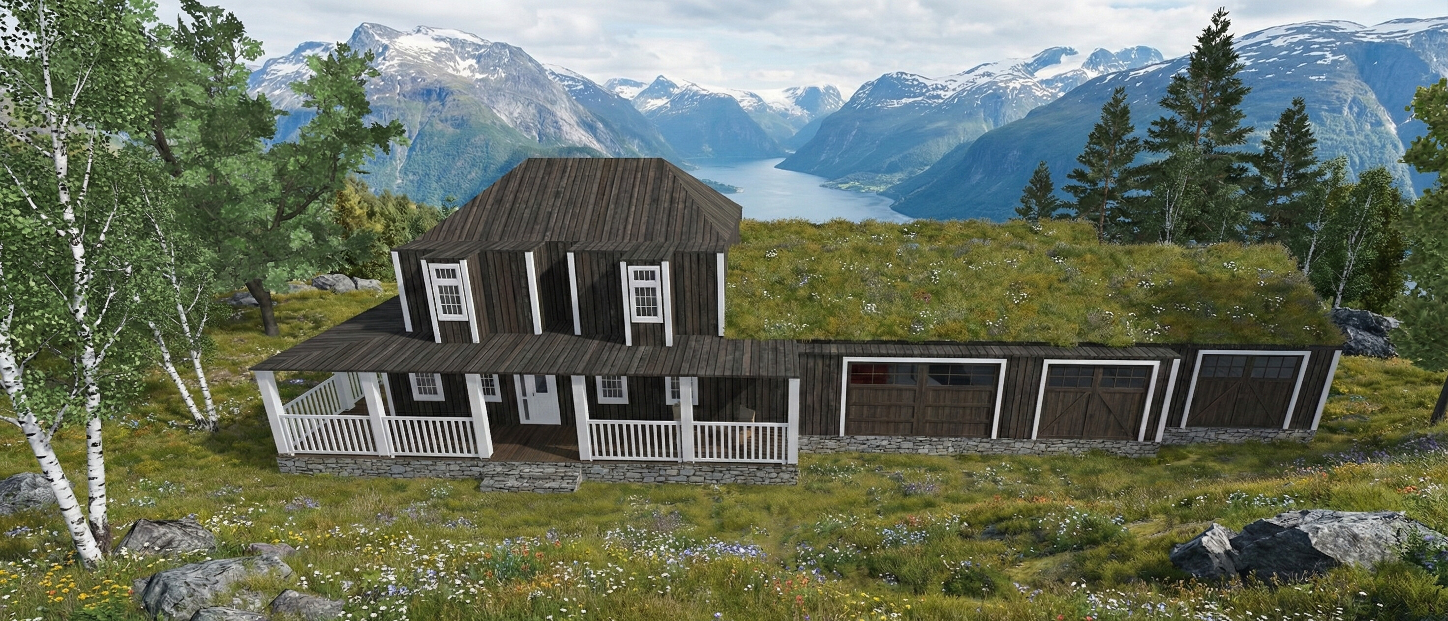 Visualization gallery - Grand Multi-Car House Plan — 4 Bedrooms, 538 m² (5,791 sq ft), Game Loft & 4-Car Garages