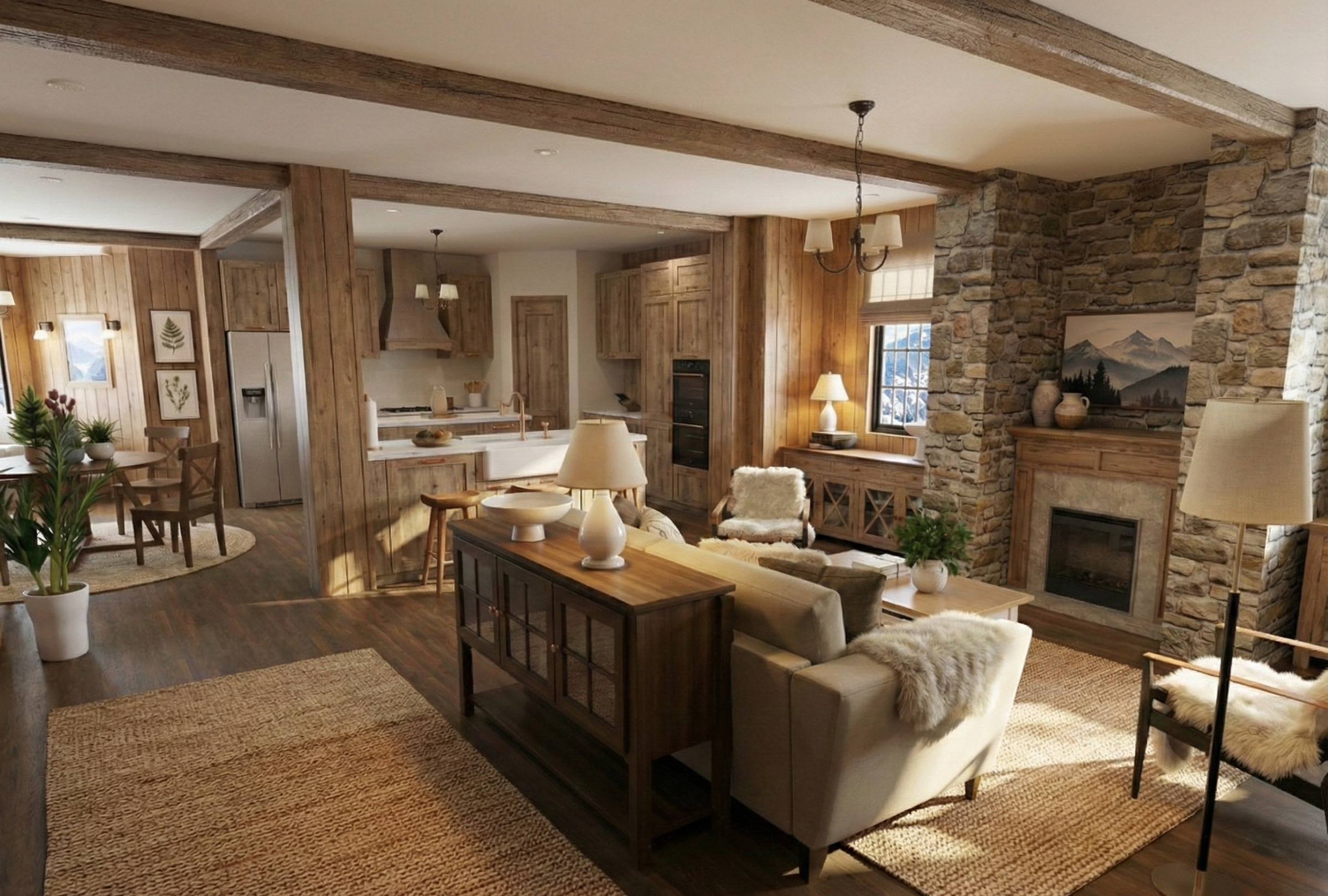 Visualization gallery - Elegant U-Shaped House Plan — 4 Beds, Courtyard Pool, 318 m² (3,423 sq ft), 1-Car Garage