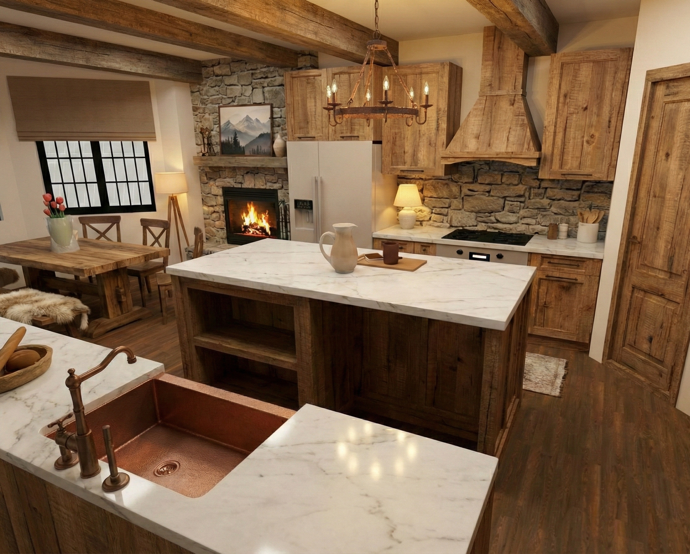 Visualization gallery - Elegant U-Shaped House Plan — 4 Beds, Courtyard Pool, 318 m² (3,423 sq ft), 1-Car Garage