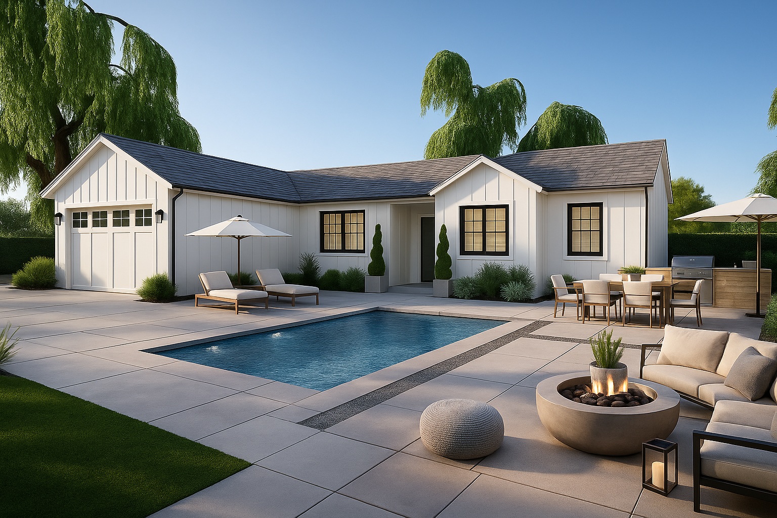 Contemporary 4 Bedroom Single-Story Family House Plan (193 m²) house plan