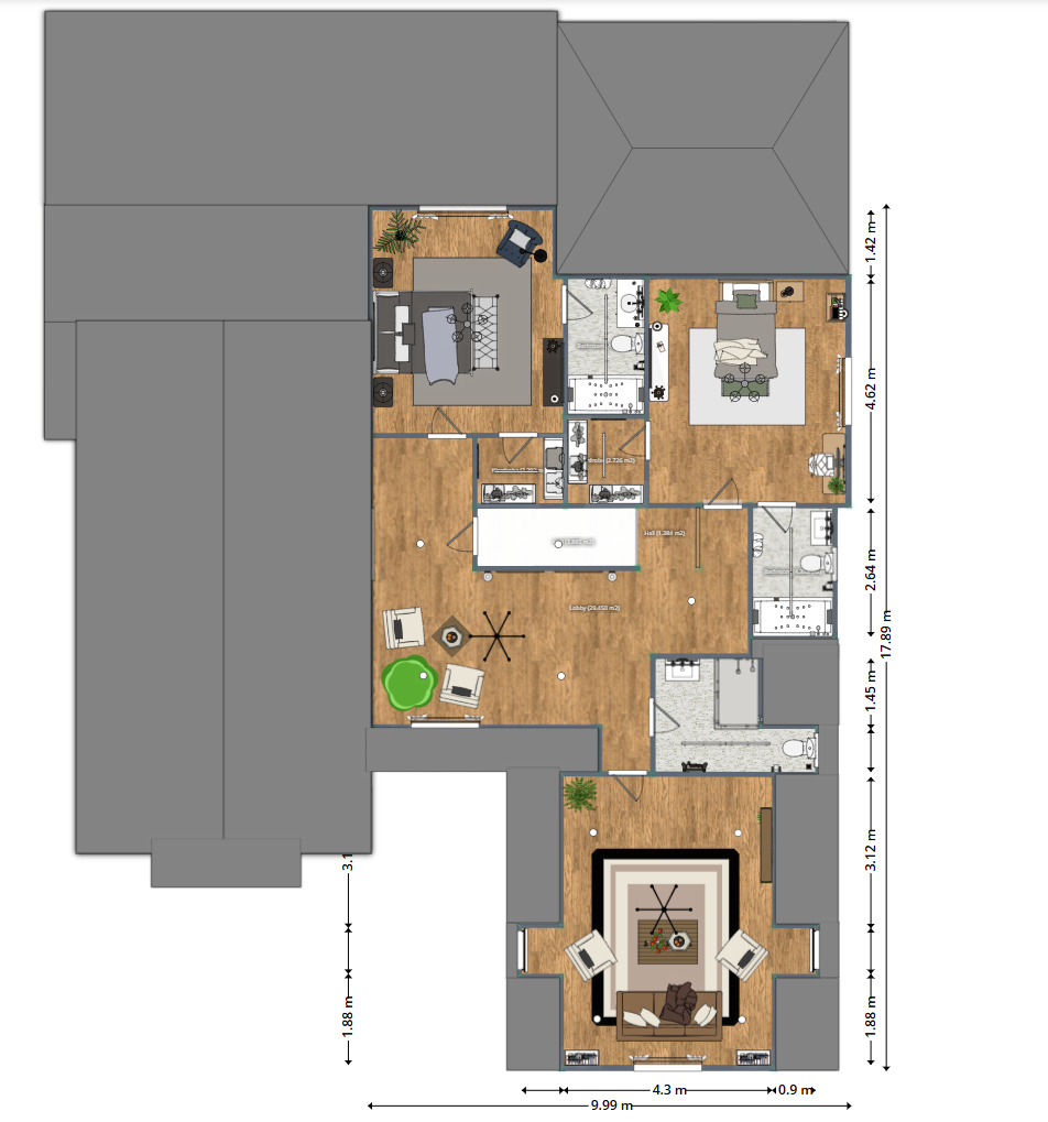Blueprints - Spacious Dual Living House Plan — 3 Beds, 5 Baths, 2 Floors, 3897 sq ft (362 m²), 2-Car Garage