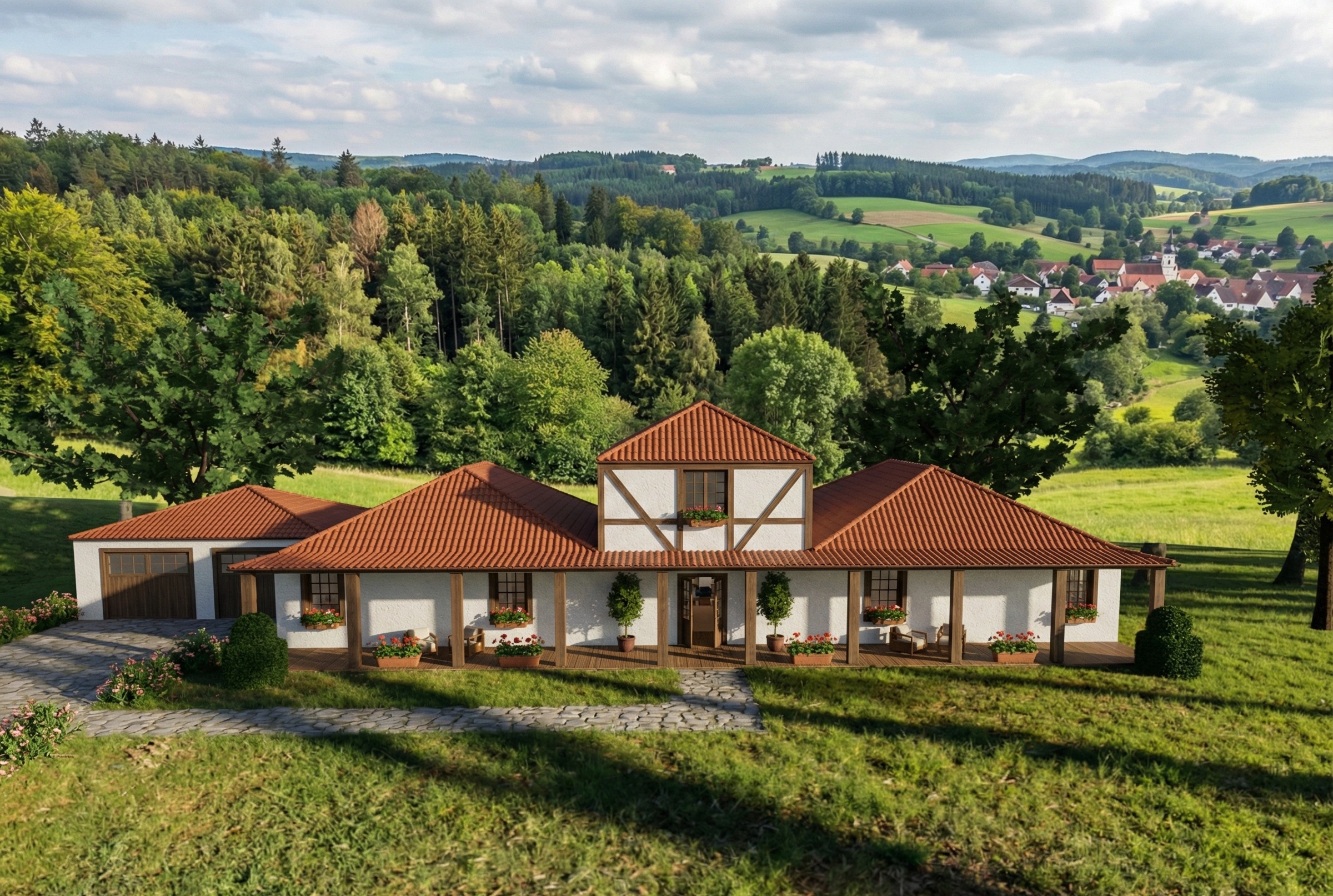 Luxury Family House Plan — 5 Bedrooms, Loft, 2-Car Garage, 407 m² (4,381 sq ft)