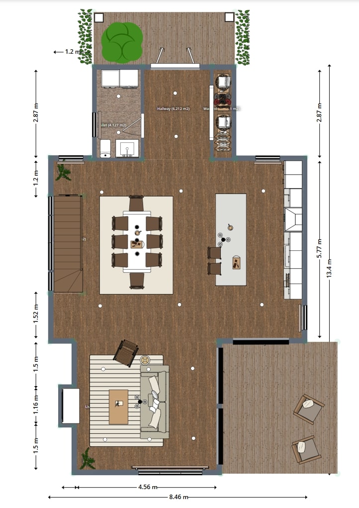 Blueprints - Compact 2-Storey Cottage House Plan — 3 Bedrooms, 135 m² (No Garage)