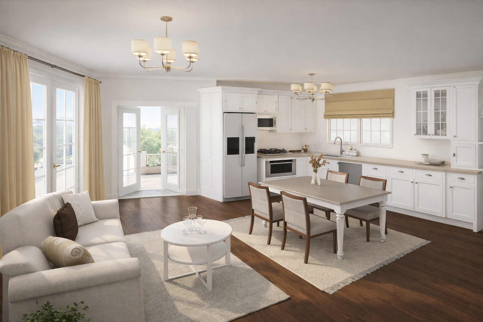 Visualization gallery - Boho Loft House Blueprint — 2 Beds, 1.5 Baths, 1,098 sq ft (102 m²), Bright Open Living