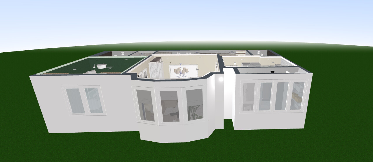 Visualization gallery - Charming Traditional Apartment Plan — 71 m² (764 sq ft), 1.5 Baths, Children’s Room, Balcony