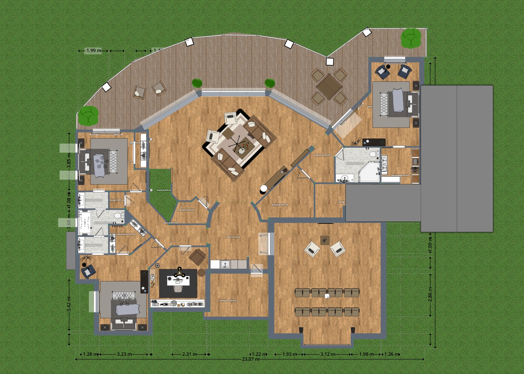 Blueprints - Luxury Six Bedroom Estate House Plan — 602 m² (6,488 sq ft), Home Theater, 3-Car Garage