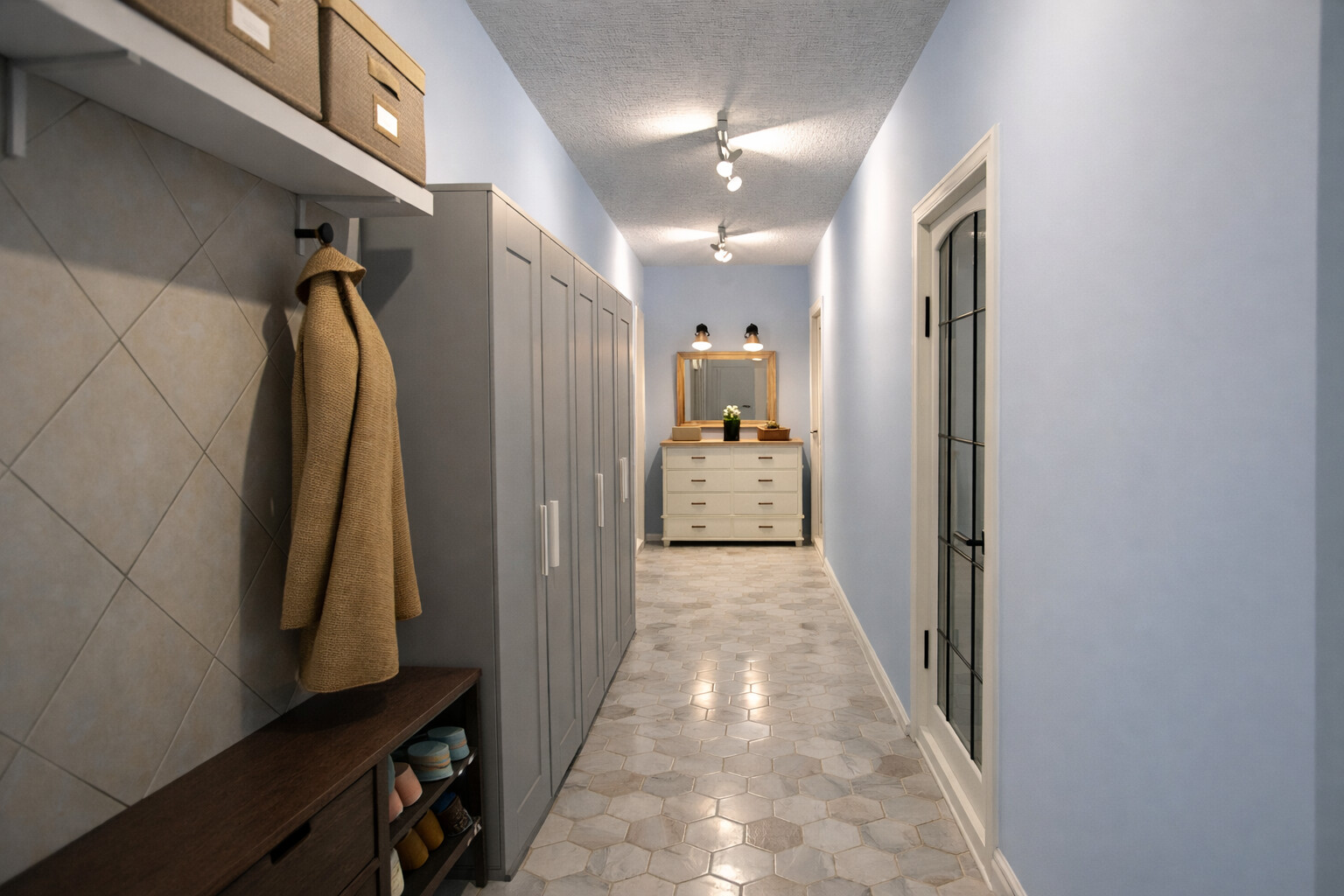 Visualization gallery - Cozy Two Bedroom Apartment Plan — 84 m² (904 sq ft), Dual Balconies, Pantry & Laundry Closet