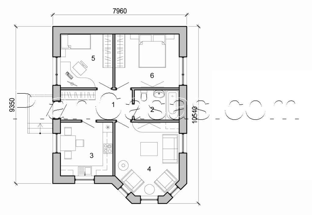 Visualization gallery - One story house