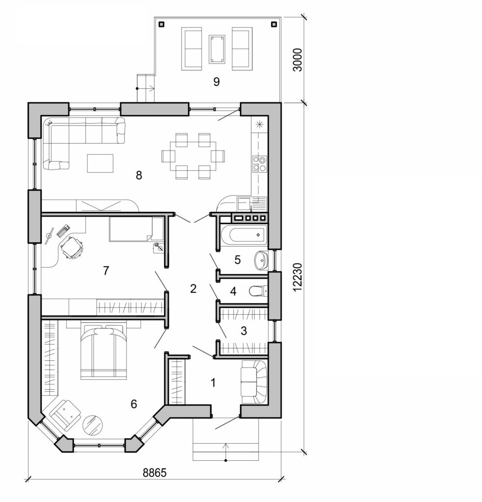 Visualization gallery - One story small home