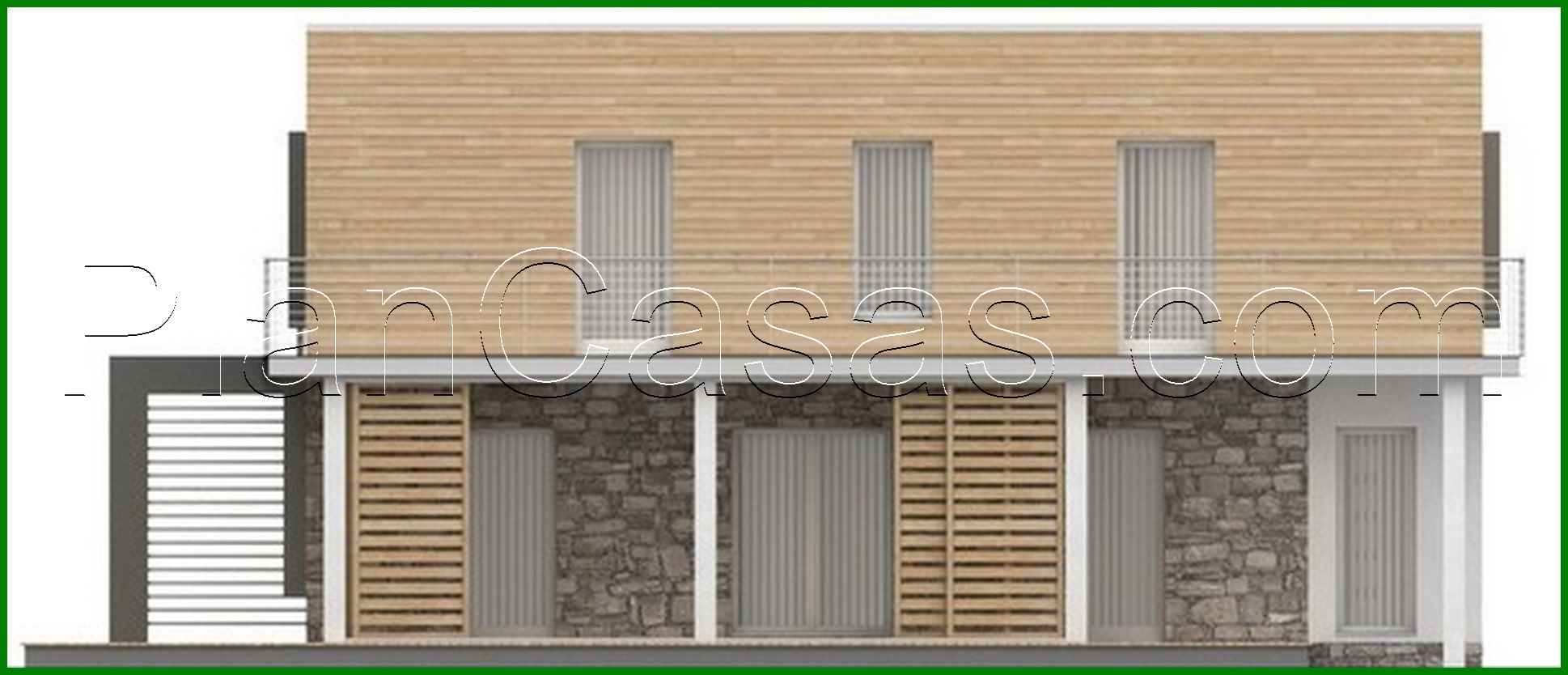 Visualization gallery - Project of a modern house with a terrace above the garage