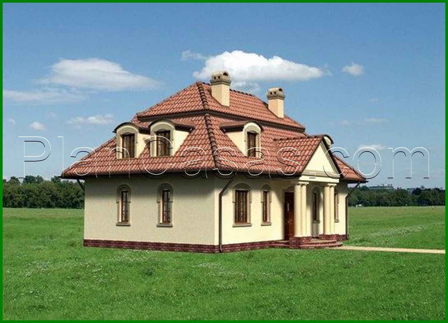 Visualization gallery - Classic style mansion with columns