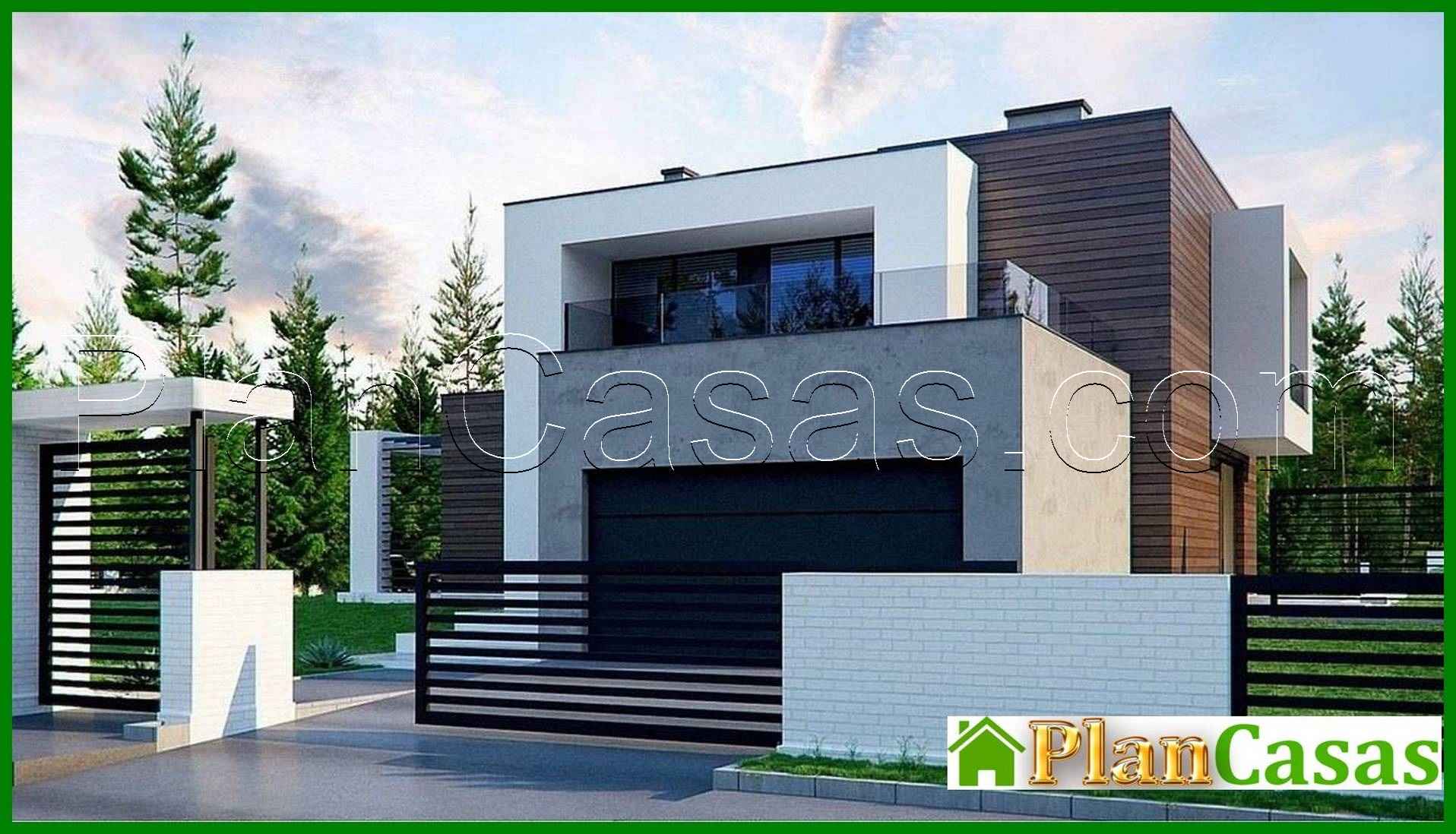 Visualization gallery - Two-story flat-roof mansion