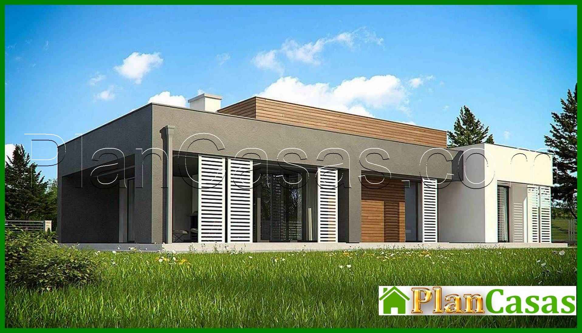 Visualization gallery - One-story modern mansion for a narrow plot