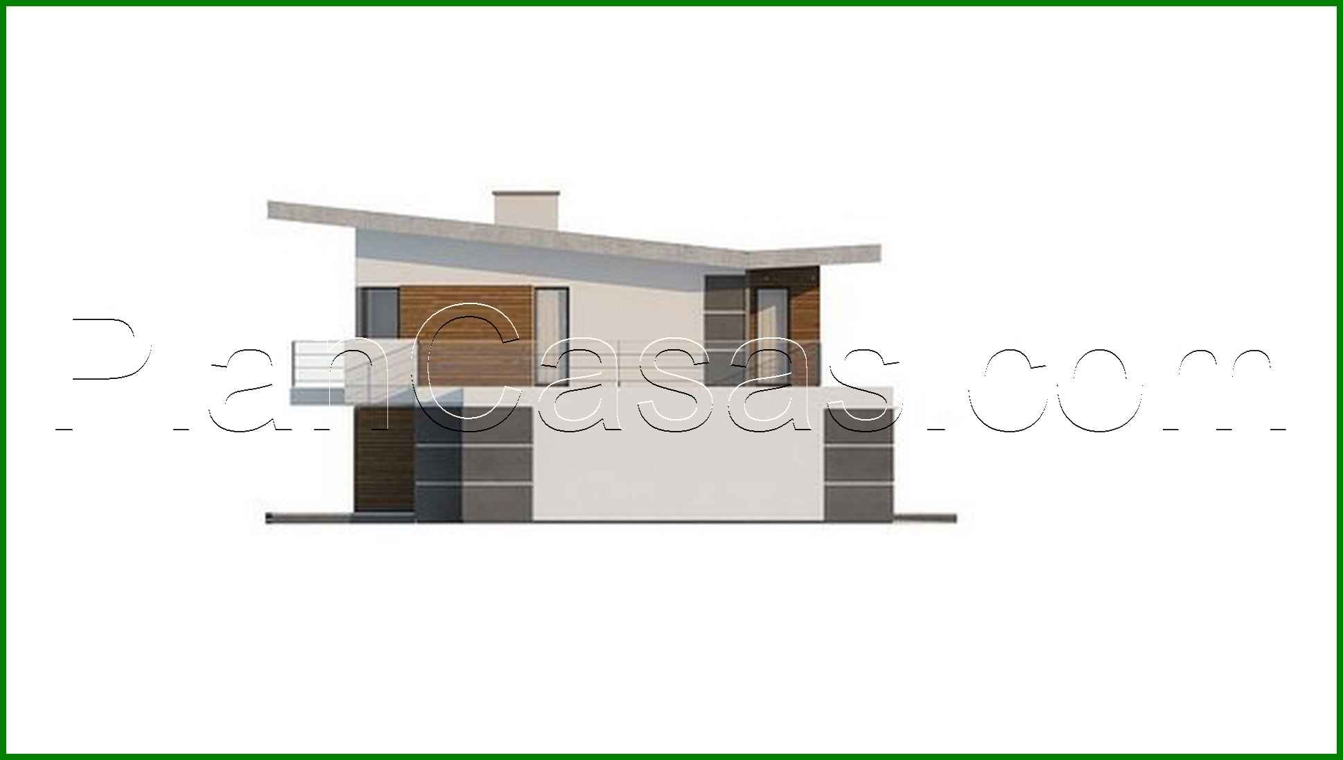 Visualization gallery - Modern two-story mansion with a terrace on the second floor