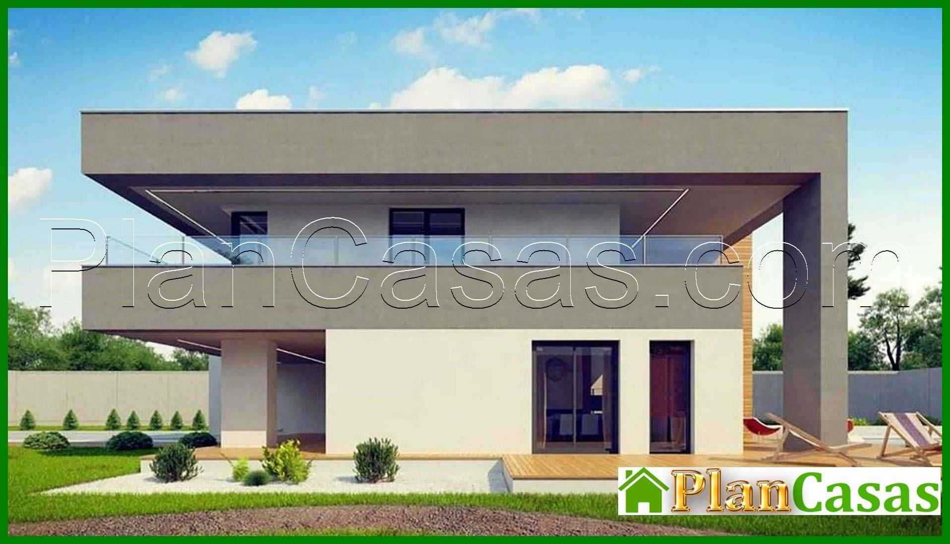 Visualization gallery - The project of a chic modern two-story mansion with a second light