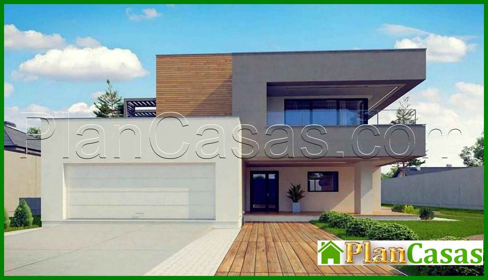 Visualization gallery - The project of a chic modern two-story mansion with a second light