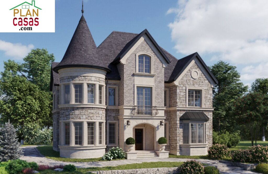 Castle type house house plan