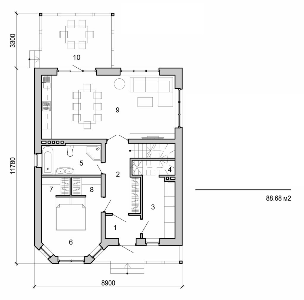 Visualization gallery - Two storey cottage