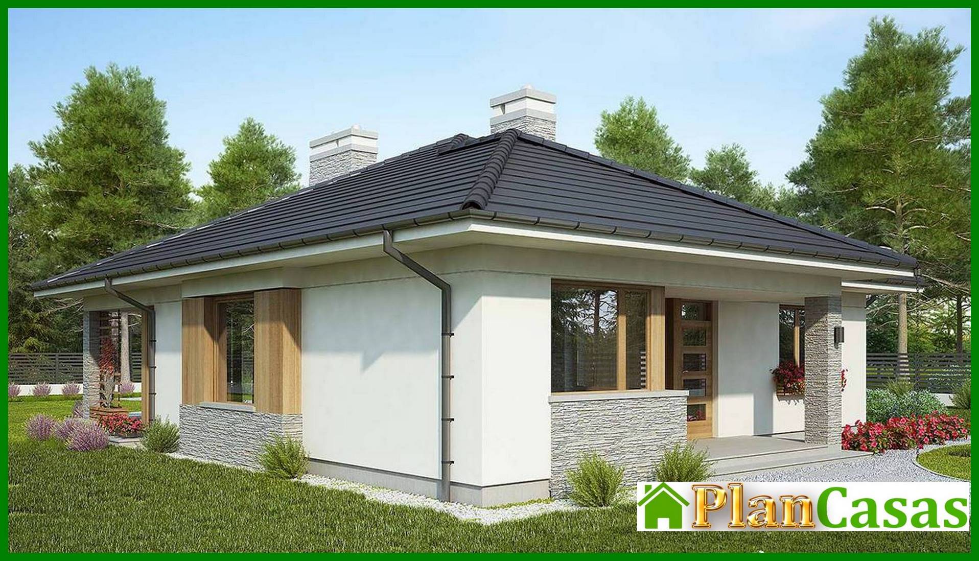 Visualization gallery - Elegant one-story house with three bedrooms