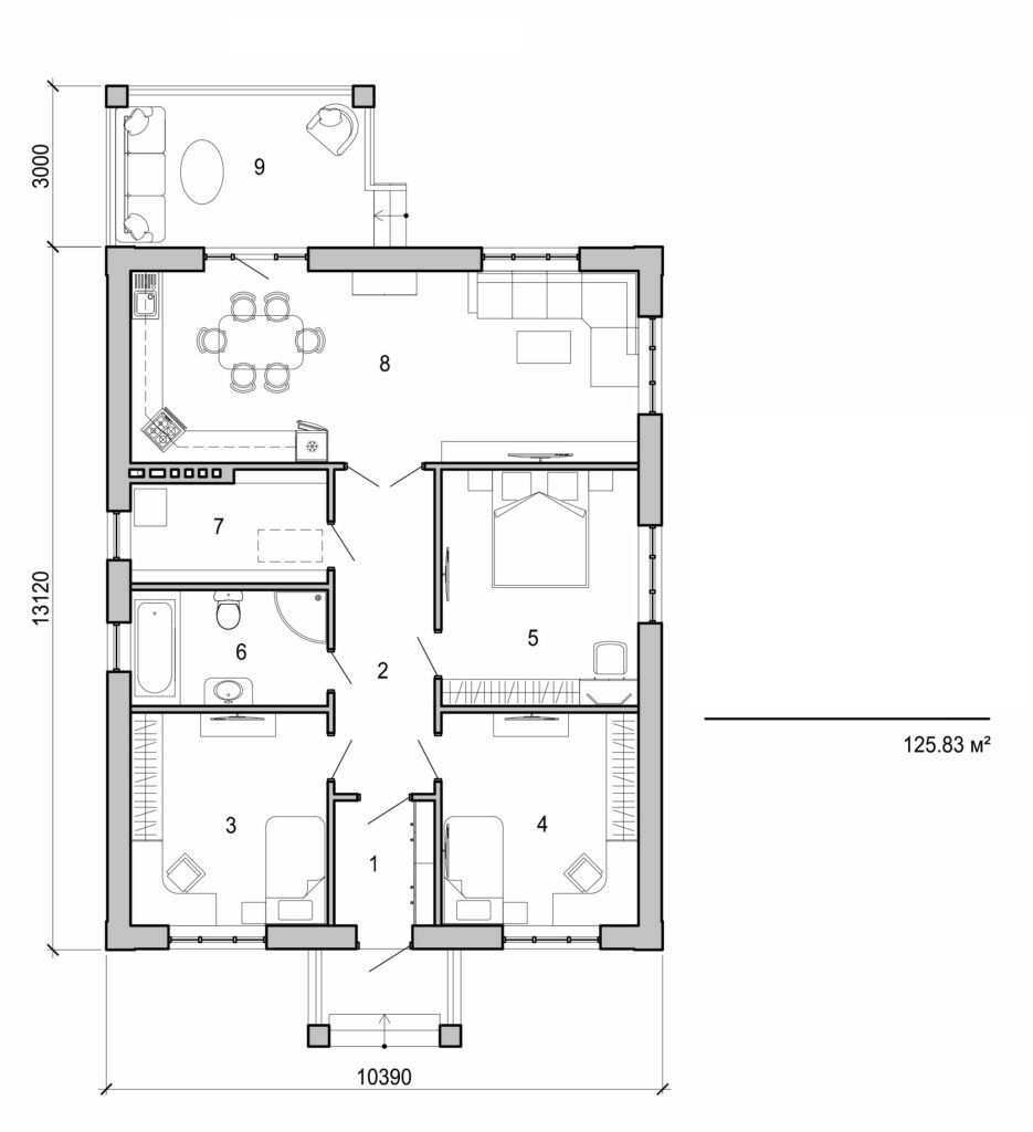 Visualization gallery - One storey house