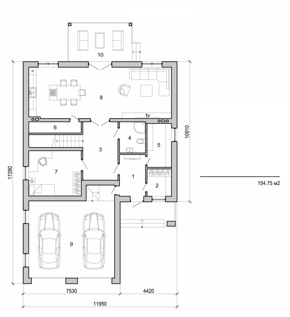 Visualization gallery - Two storey cottage