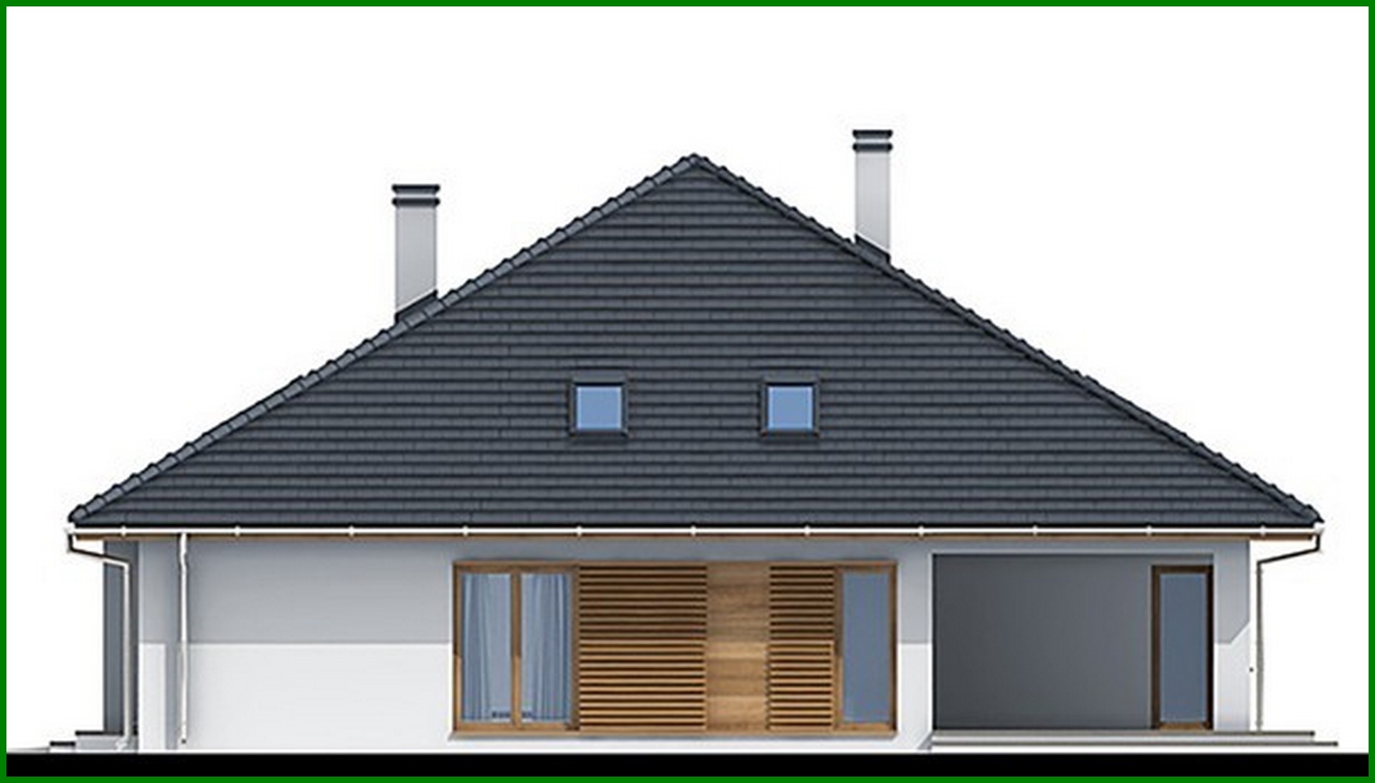 Visualization gallery - One-story house with comfortable bedrooms