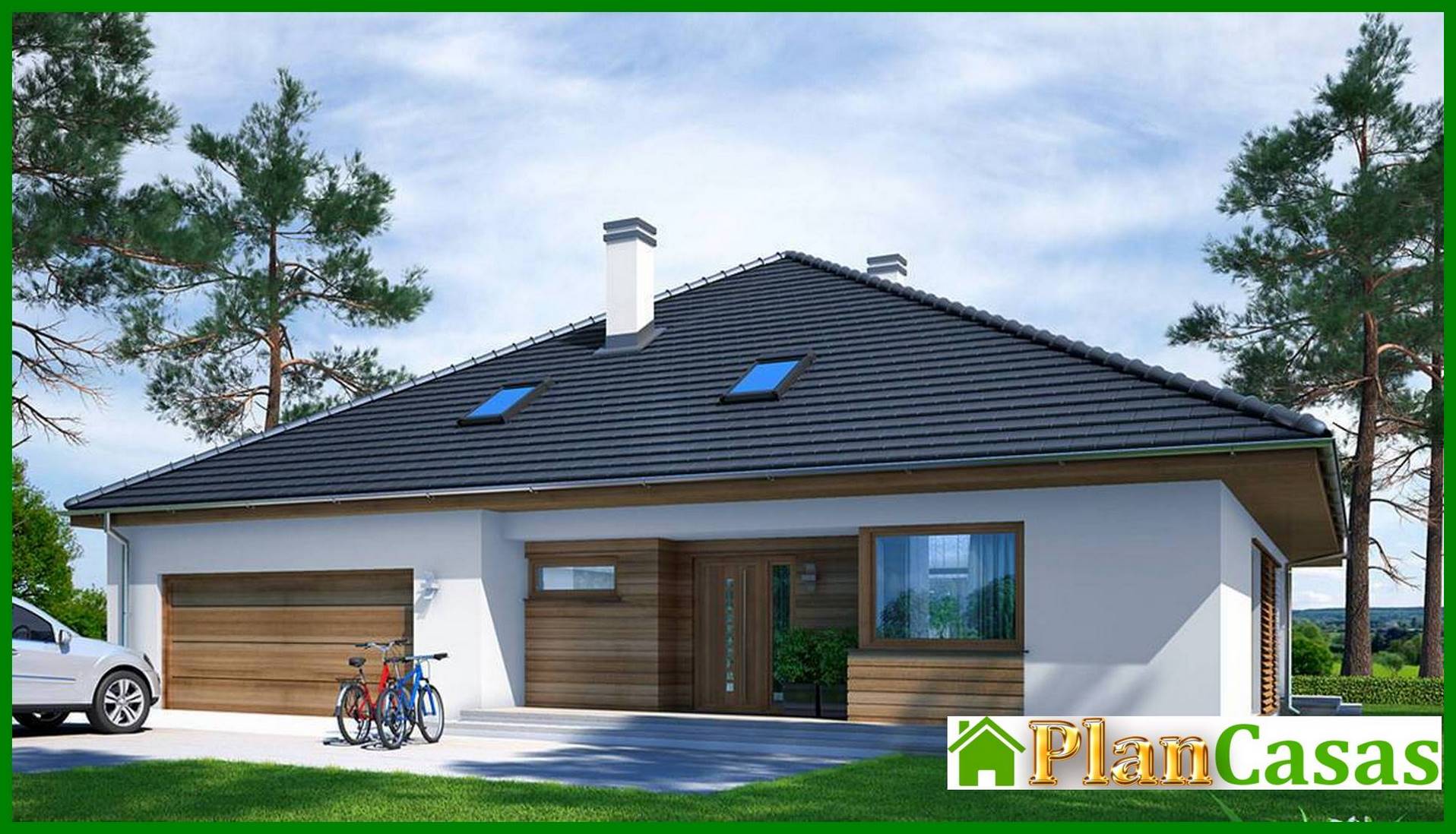 Visualization gallery - One-story house with comfortable bedrooms