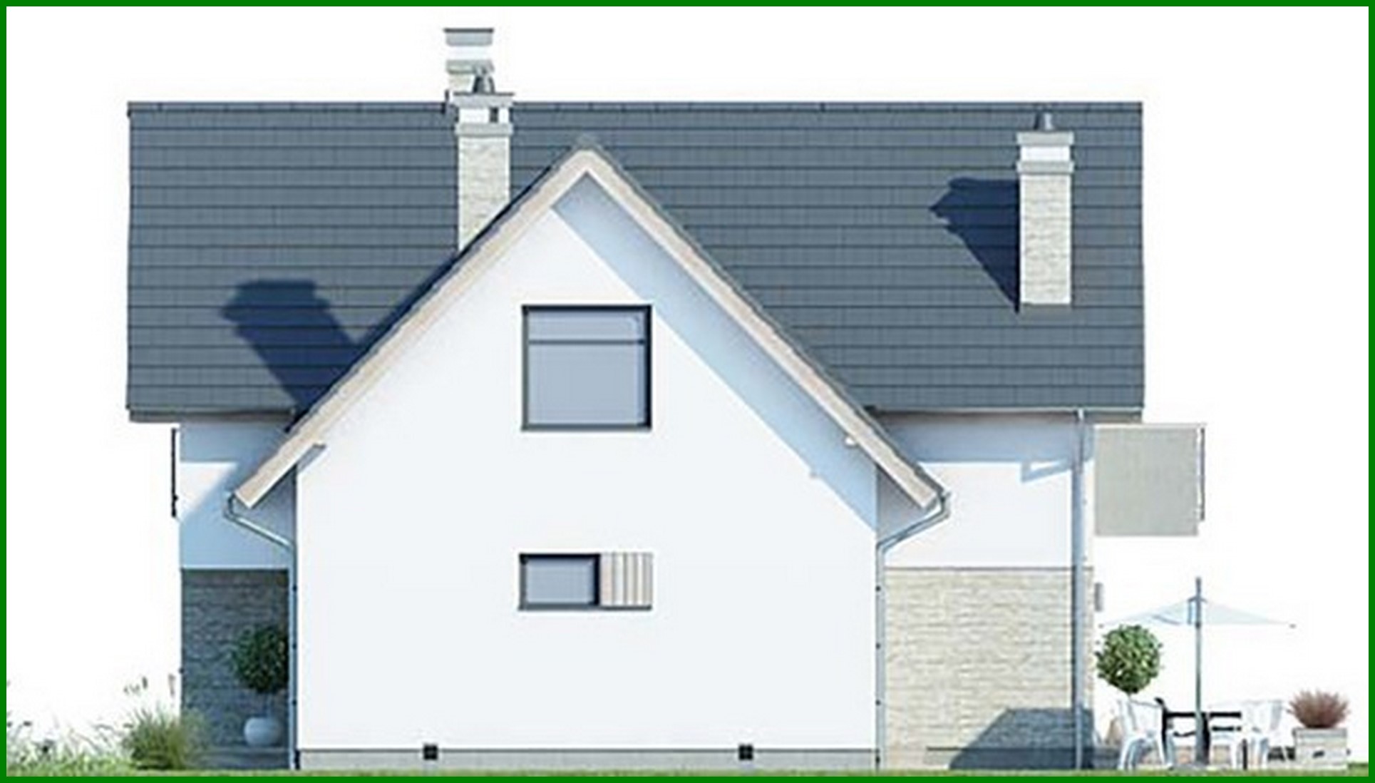 Visualization gallery - The project of a two-story house with a kitchen studio and an office