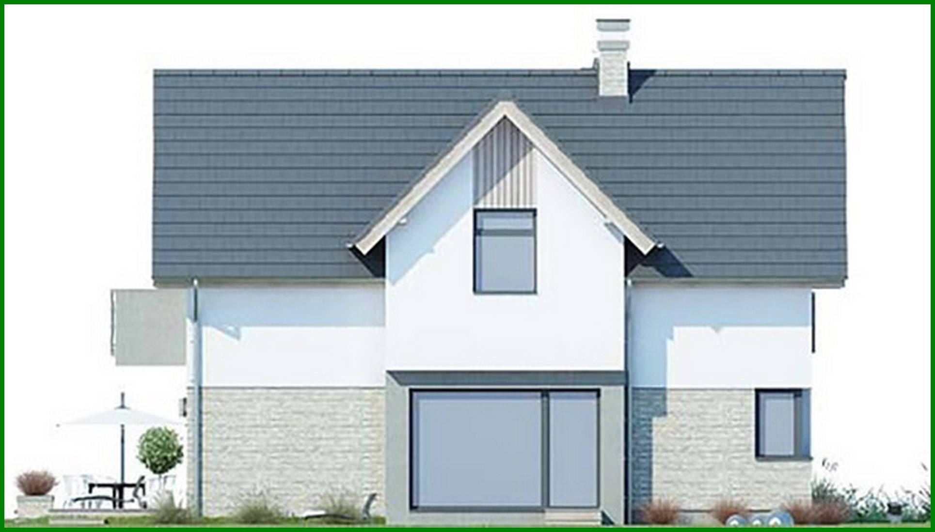 Visualization gallery - The project of a two-story house with a kitchen studio and an office