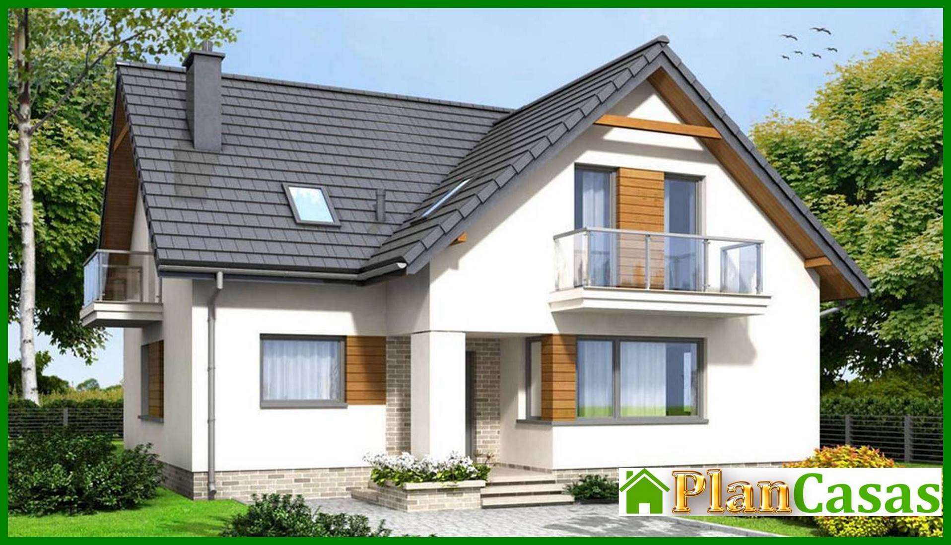 Project of a two-story house in a modern style house plan