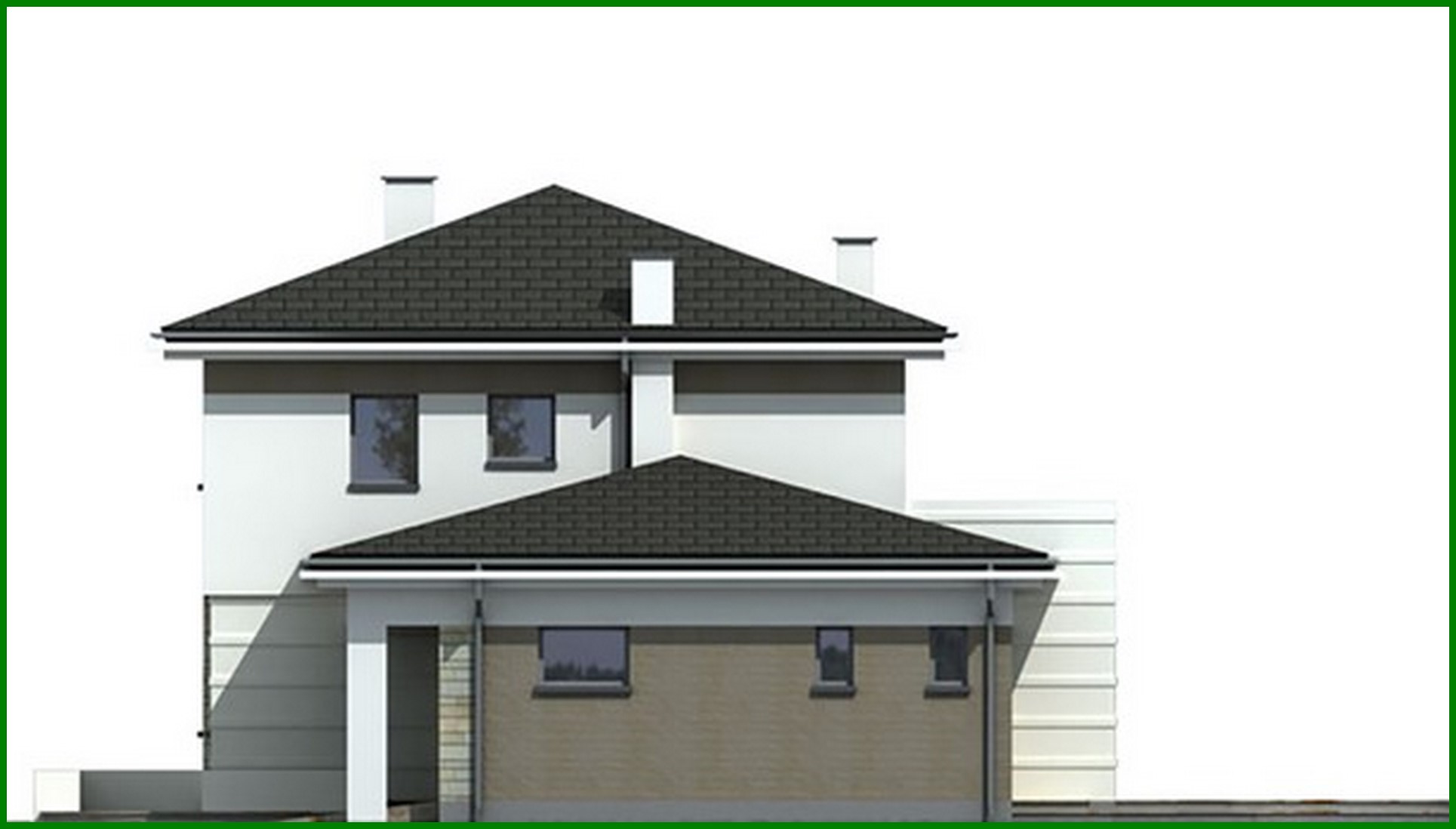 Visualization gallery - Two-story residential building with a semicircular veranda