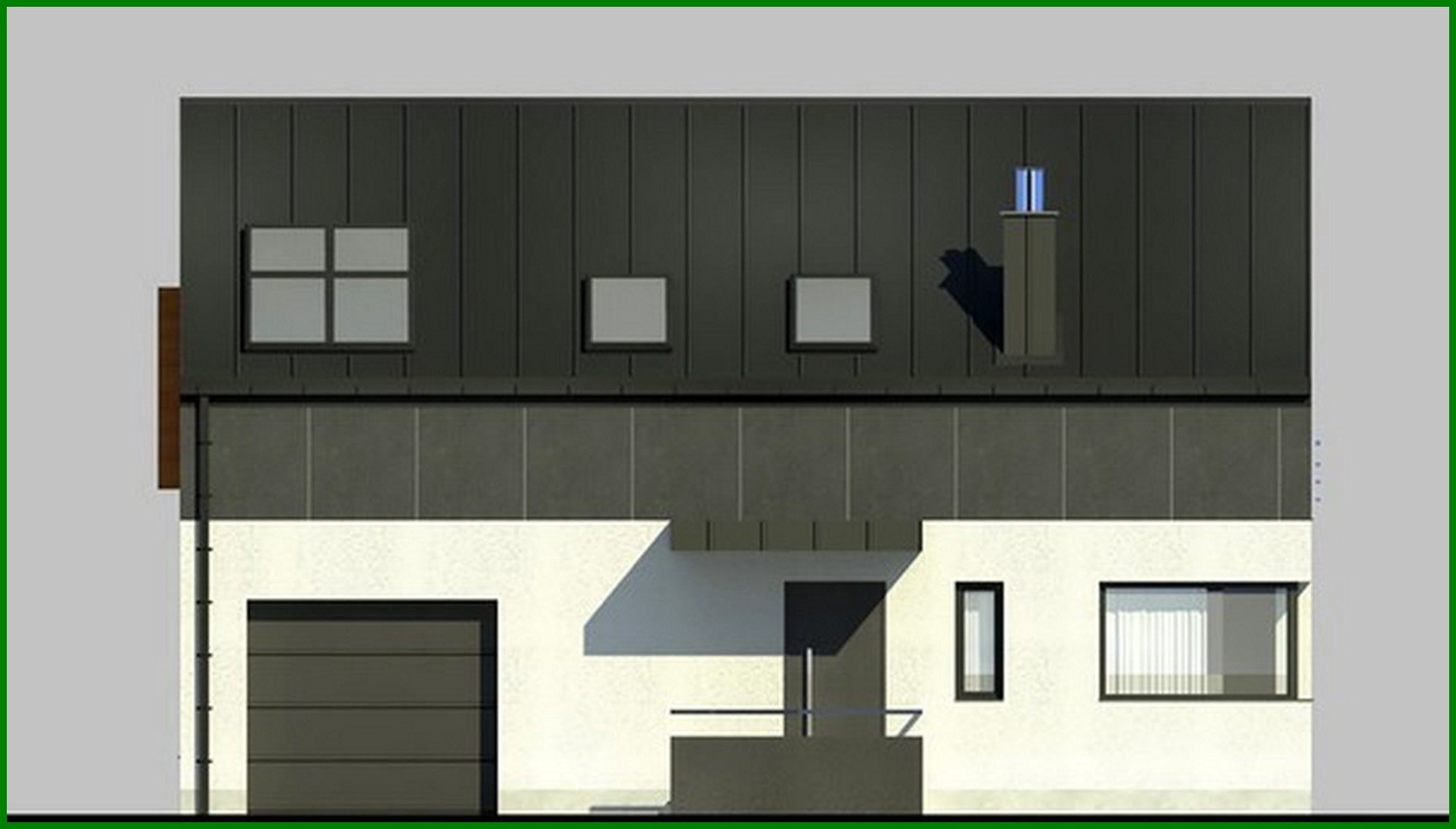 Visualization gallery - Stylish country house with a spacious living room