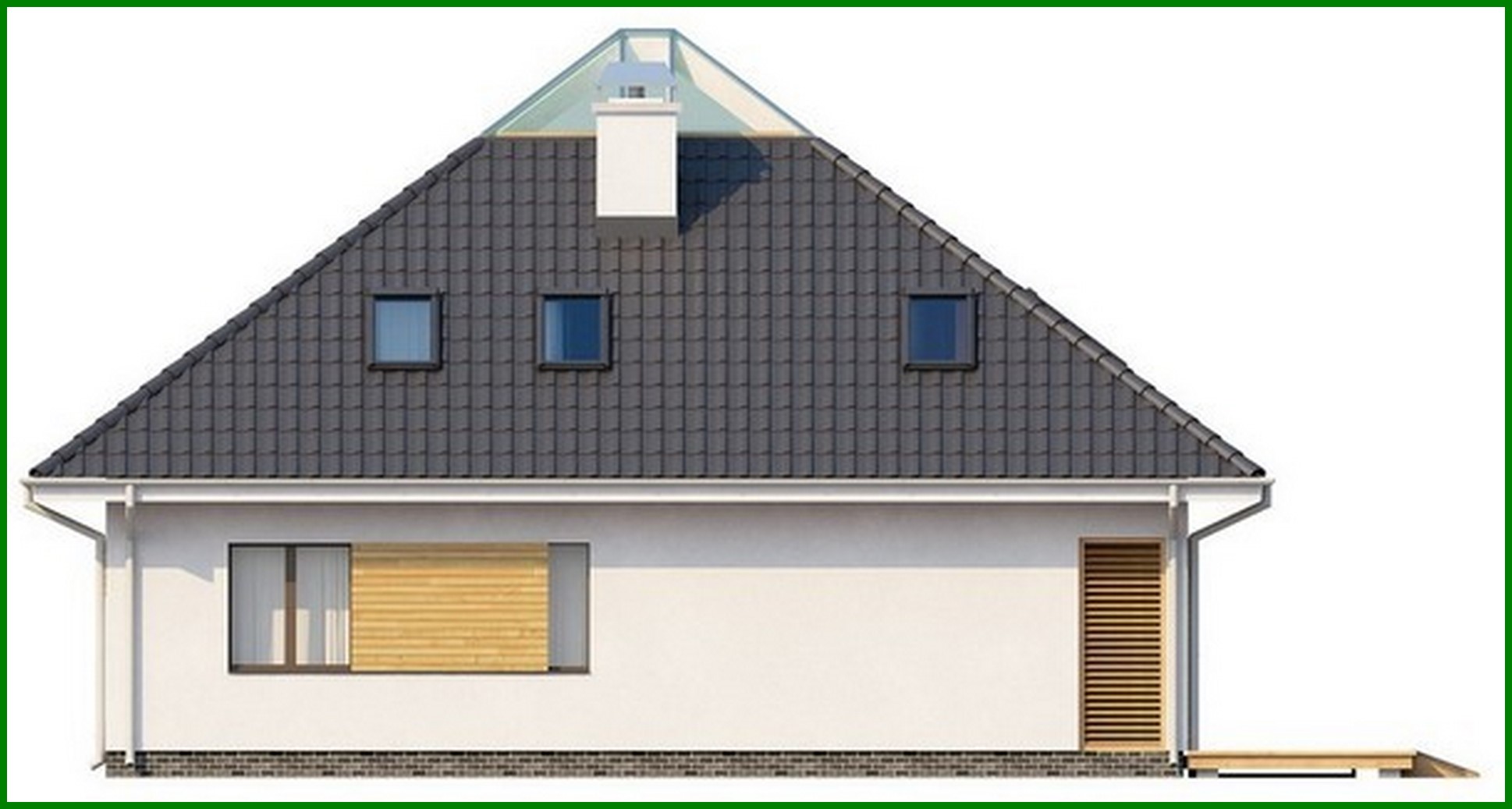 Visualization gallery - Cottage project with side terrace