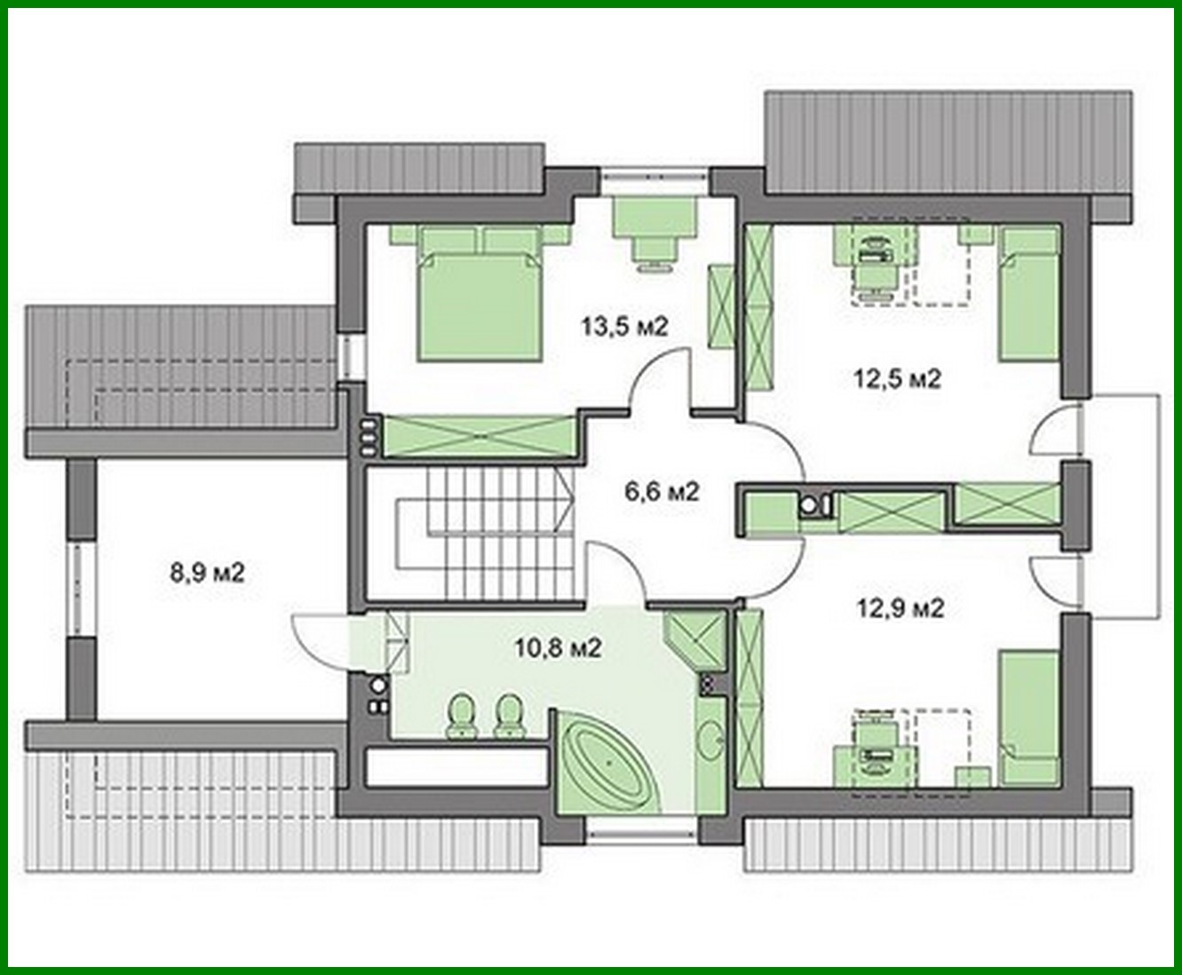 Visualization gallery - Beautiful house with stone decor