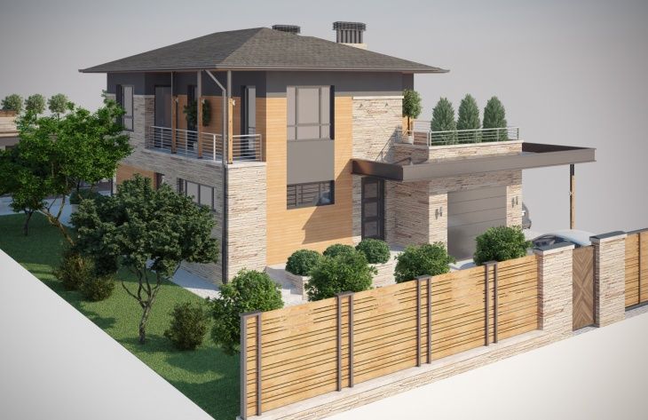 Visualization gallery - Two storey mansion