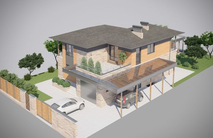 Visualization gallery - Two storey mansion