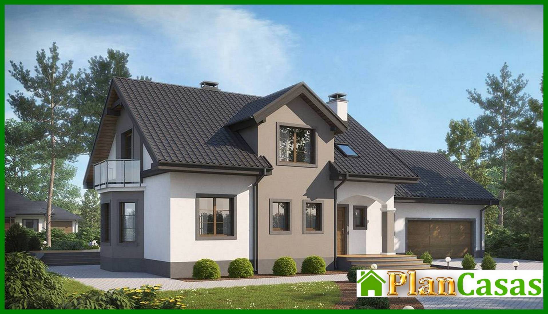 Visualization gallery - The project of an aristocratic house with a garage for two cars