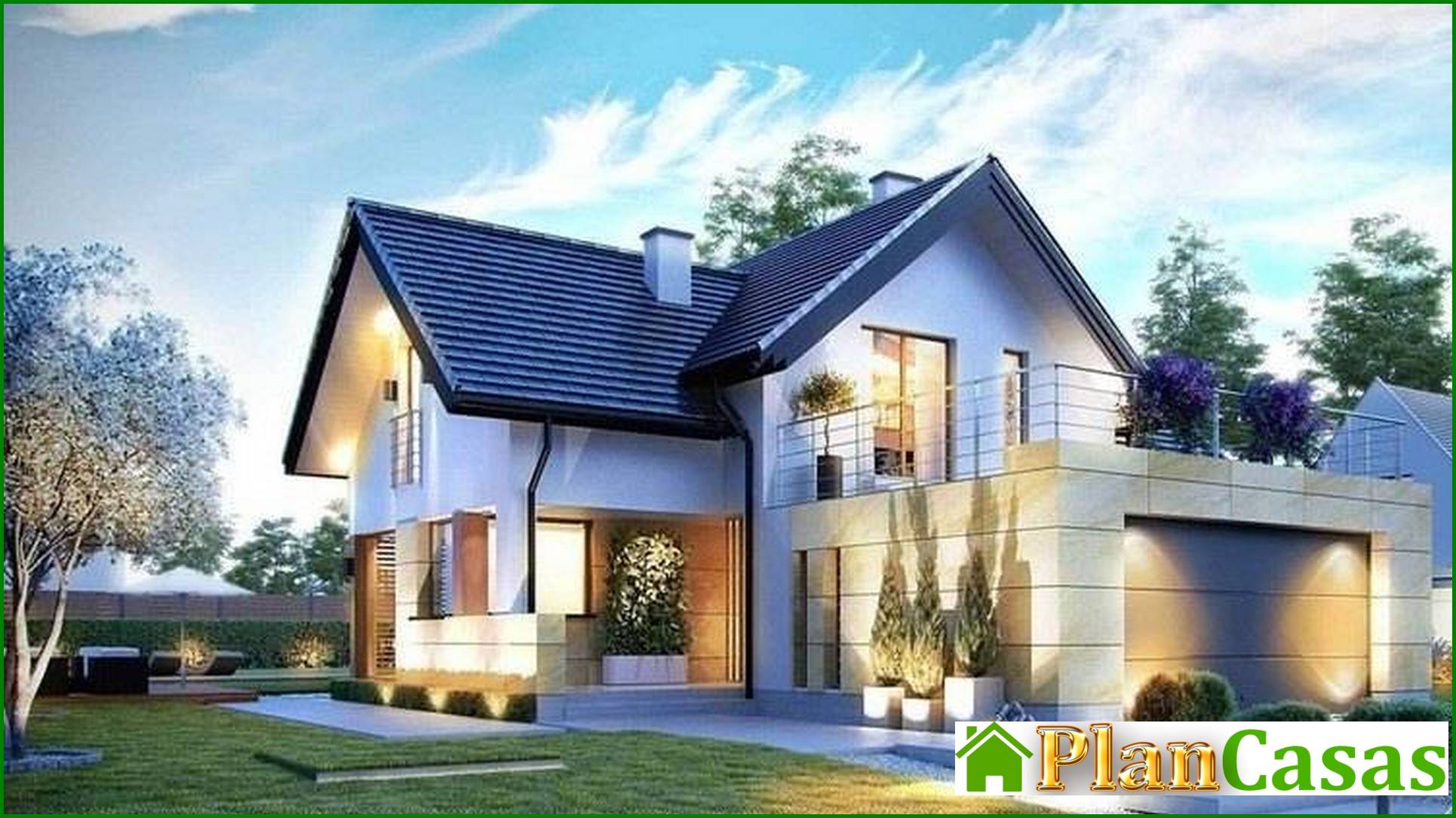 Visualization gallery - Two-story house with a comfortable sitting area