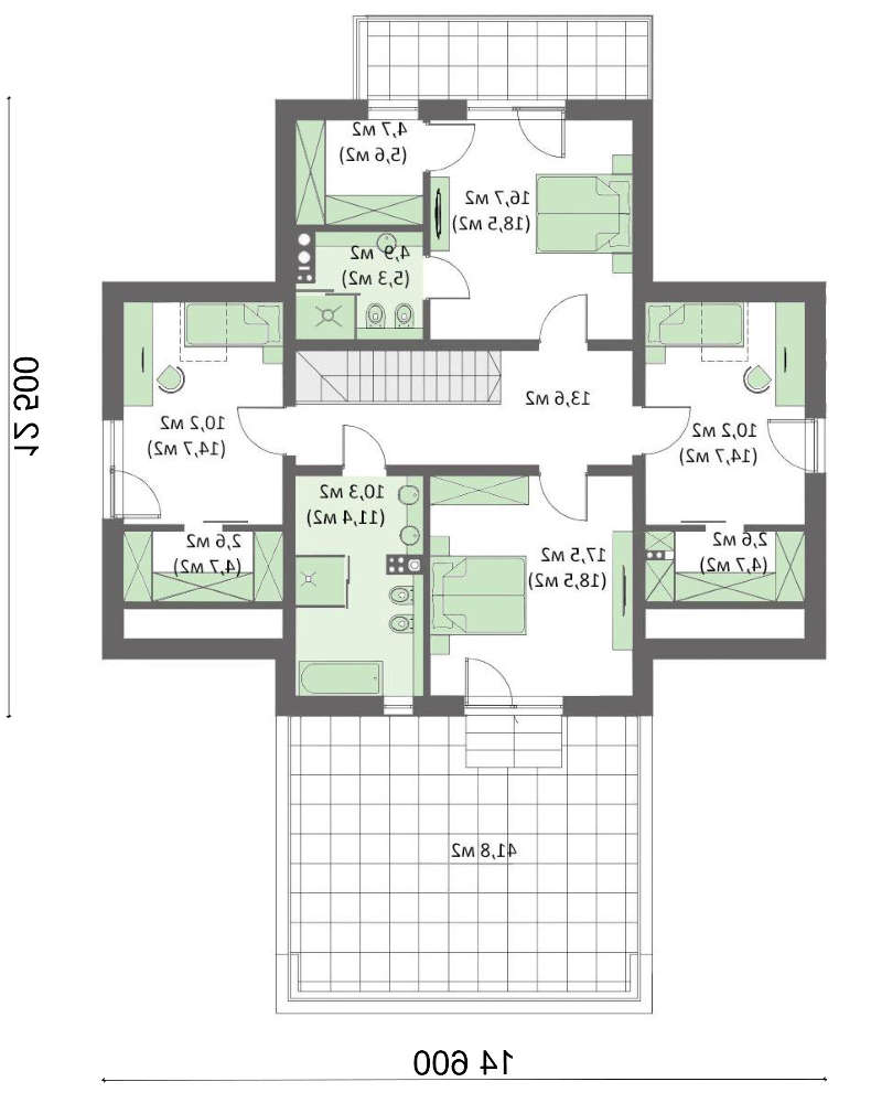 Visualization gallery - Two-story house with a comfortable sitting area
