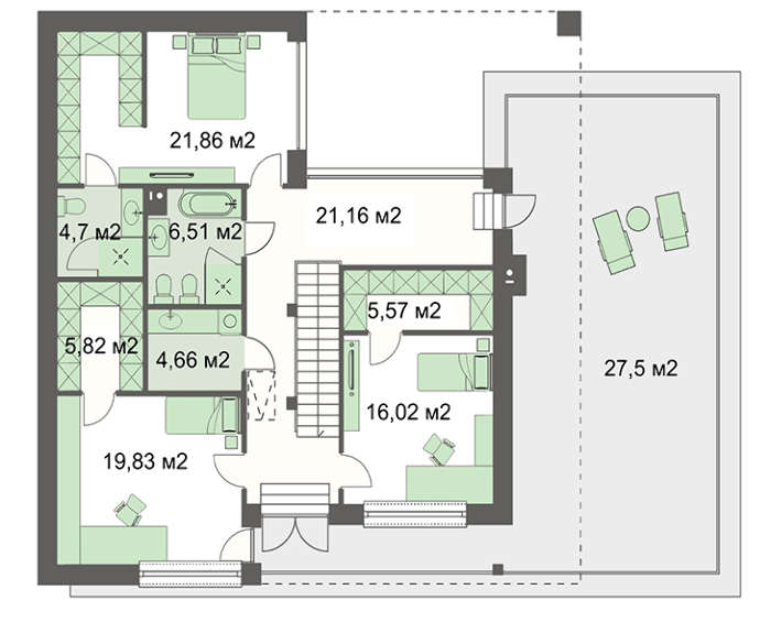 Visualization gallery - Modern residential building in dark color