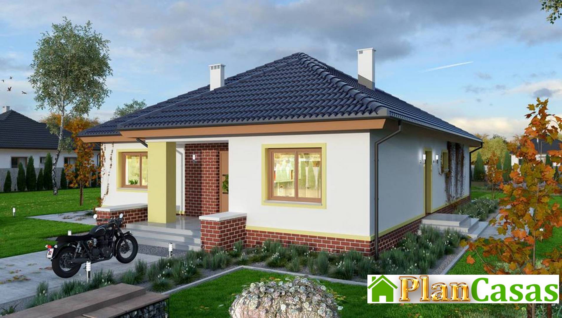 Visualization gallery - Attractive one-story house with a kitchen studio