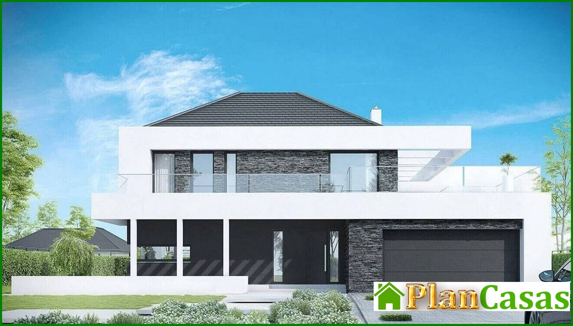 Visualization gallery - Two-story residential building with spacious verandas