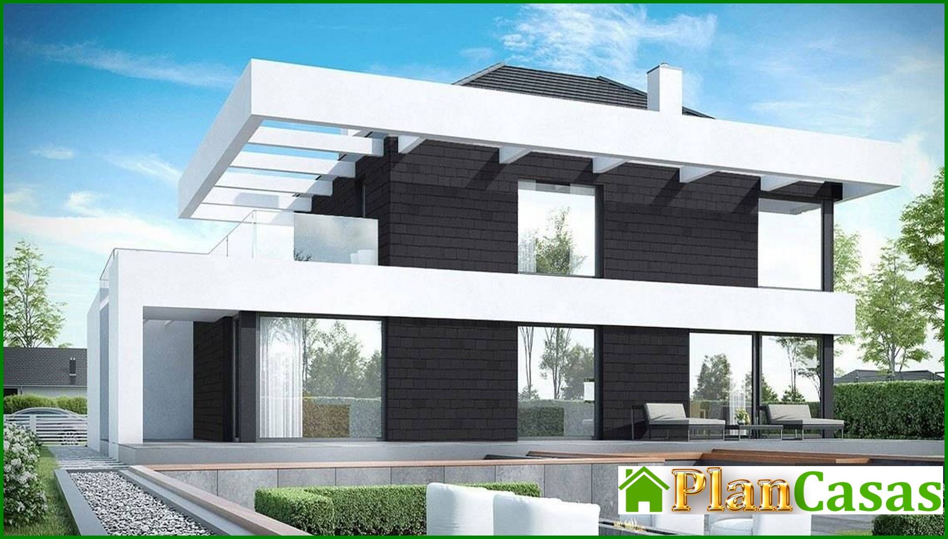 Visualization gallery - Two-story residential building with spacious verandas