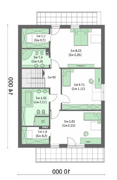 Visualization gallery - Two-storey stylish house with two balconies