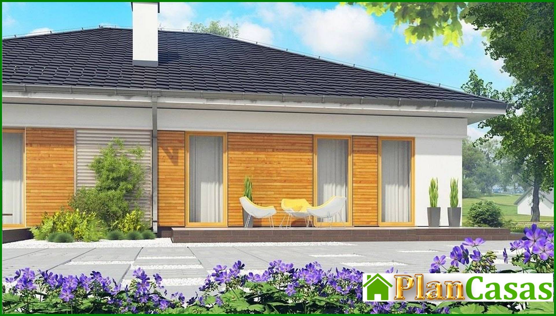 Visualization gallery - Single-storey house project with several bathrooms