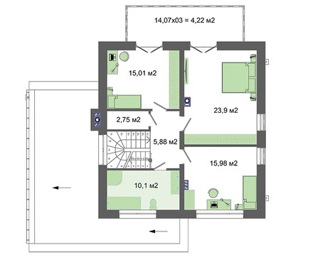 Visualization gallery - Modern stylish two-story house