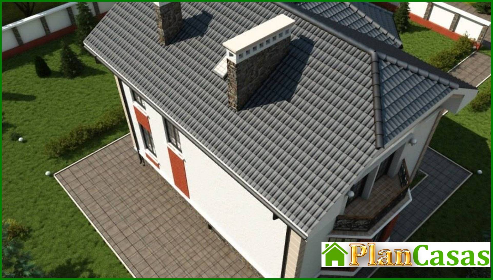 Visualization gallery - Beautiful bright rural two-story mansion