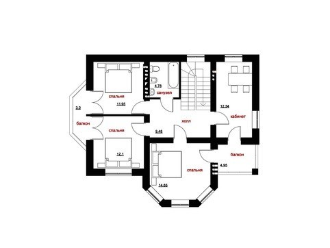 Visualization gallery - Beautiful bright rural two-story mansion