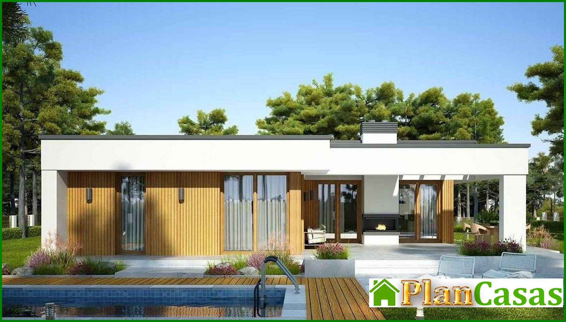 Visualization gallery - Modern house with three bedrooms and three bathrooms